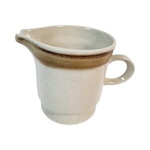 Hallkraft Potterskraft P6000 Creamer Speckled Brown Band Stoneware Japan Vintage
